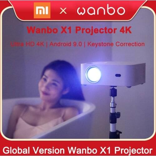 Projector 4K Global Version Wanbo X1 Mini Projector Mini LED Portable Projector Smart TV Home Theater Support Android 9.0 Beamer