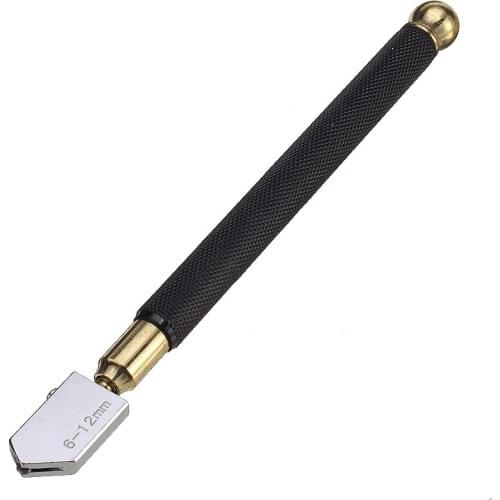 7pcs Glass Cutting Tool Set Diamond Tip Metal Handle Glass Tile Cutter +2pcs Cutter Head 2-6mm/12-20mm +Glass Cutter 6-12mm