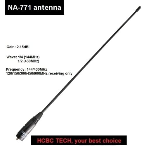 NAGOYA 771 Dual Band High Gain Antenna 144/430MHz 2.15dB SMA-F VHF/UHF for BAOFENG UV-9R CB Radio Transceiver