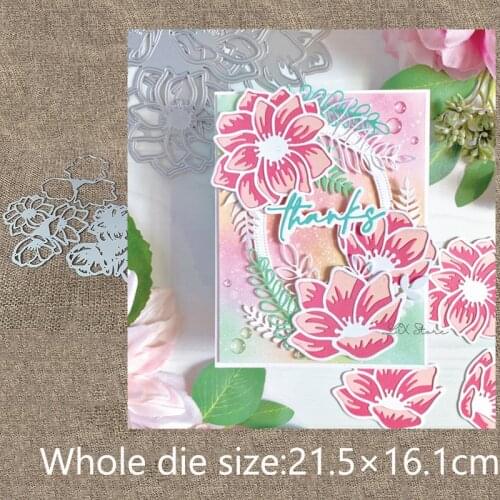 New Design Craft Metal stencil mold Cutting Dies Trio Anemone Cluster Layering scrapbook die Album Paper Card Craft Embossing