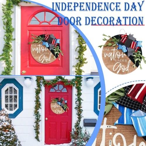 Welcome Independence Day Door Hanging Sign Nordic Harvest Festival Autumn Acorn Crafts Listed Pendant Wall Decor Home Decoration