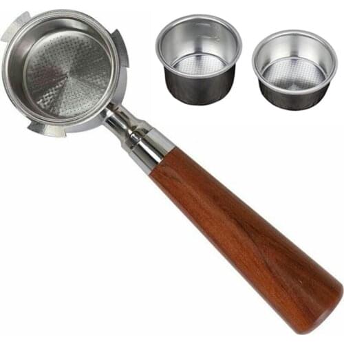 Espresso Portafilter 51mm for Delonghi EC685 EC680 Coffee Bottomless Portafilter with 51mm 2Pcs Coffee Powder Bowl