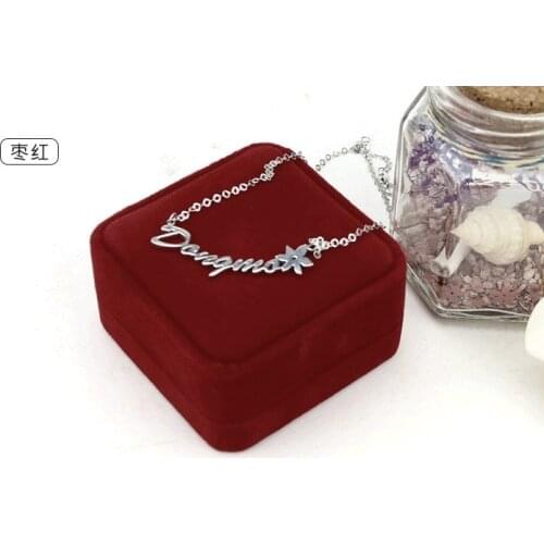 PP Jewelry Earring Ring Display Storage Organizer Square Lid Open Box Case Gift
