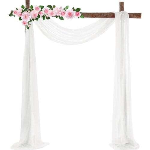 Wedding Arch Drapping Fabric 70x550cm Yards Chiffon Fabric Curtain Drapery Ceremony Reception Swag