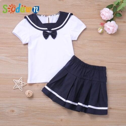Sodawn Children Girls Summer New Version Of Off-The-Shoulder Butterfly Short Sleeve Blouse + Fashion Shorts Two-Piece Set