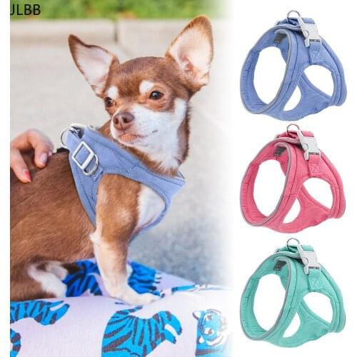 Reflective Dogs Vest Pet Harness For Small medium Dogs Soft & Breathable Summer Dog Harnesses Chihuahua Collars Size XS-L