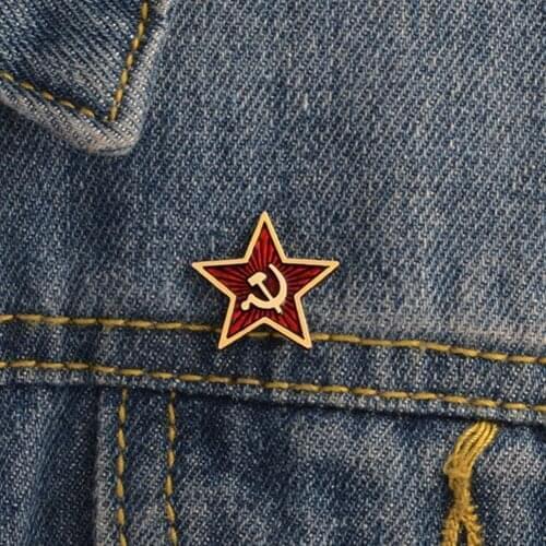 Liberty Equality Brotherhood Pin Communist Badges Russia Russians Gifts Soviet Union Brooches for women men