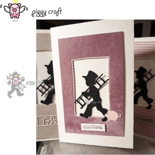 Piggy Craft metal cutting dies cut die mold 3Pcs Staircase hat child Scrapbook paper craft knife mould blade punch stencils dies