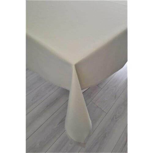 Linen Look Dark Beige Table Linen Wedding, Party,Sofa Cover Turkish Cotton For Rectangle Table Cloth