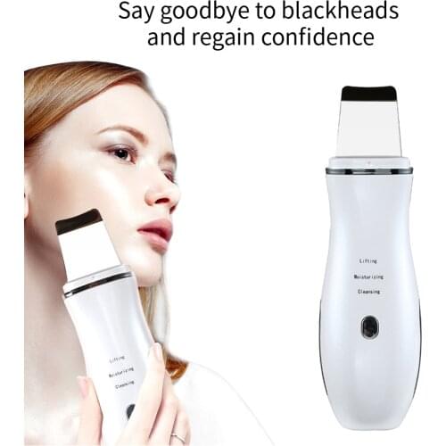 Ultrasonic Skin Scrubber Peeling Shovel Ion Acne Blackhead Remover Deep Face Cleaning Machine face Lifting Facial Massager