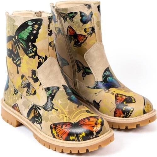 Streetfly 2021 new fashion Winter autumn colorful printed women Boots Non-slip sole Waterproof orthopedic boots