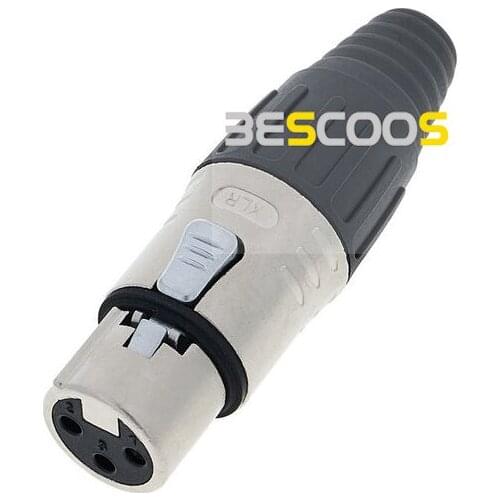 100 PCS Seetronice SCSF3 3-Pin XLR Felmale Audio Microphone Cable Connector