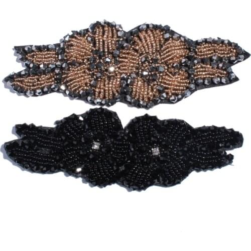 20PCS 13.5CM Sewing Craft Iron Rhinestone Appliques For Headbands beaded Trim Garment Costume Decoration For Hair Accessories