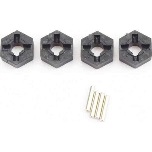 4pcs 1/10 RC Plastic Hex Wheel Hubs w/ Steel Pins for WLtoys 104001 Car Trucks Upgrade