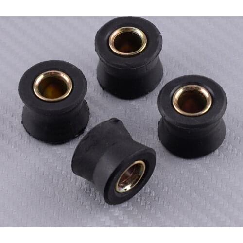 4pcs 10mm Rubber Motorcycle Bike Rear Shock Absorber Bush Spare Part
