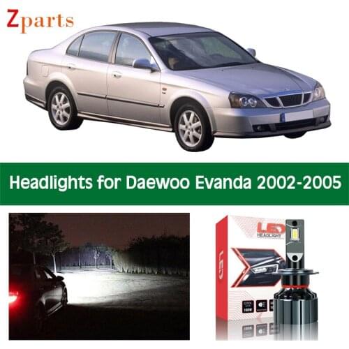 Car LED Headlight Bulbs For Daewoo Evanda 2002 2003 2004 2005 Headlamp Low High Beam Canbus Auto Lights Front Lamp Accessories