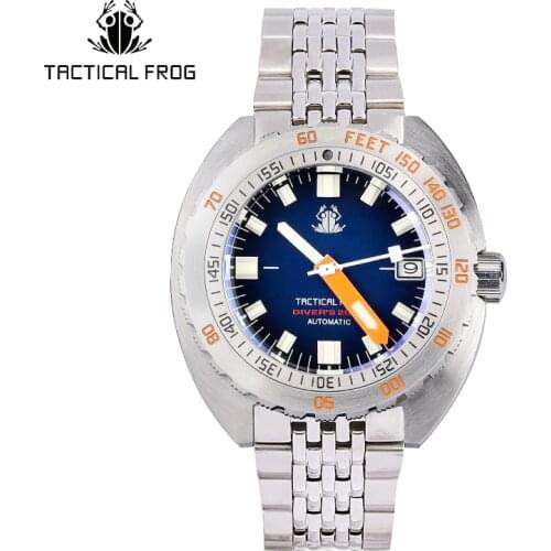 Tactical Frog Sub 300T Diver Watch Man New Arrival Scratch-Resistant Sapphire Crystal 200M Waterproof 316L Bracelet Mens Watch