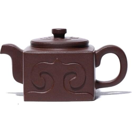 Purple Clay Teapot Yixing Hand-made Famous Kung Fu Teapot Purple Clay Sifang Ruyi Tea Set Teapot Kungfu Tea Set