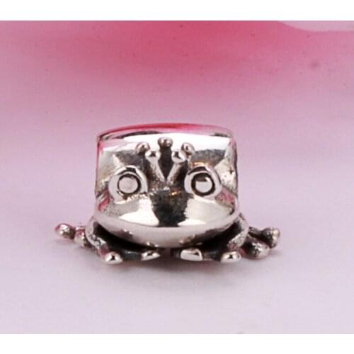 S925 sterling silver frog vintage charm Fit Original Bracelet Necklace DIY Jewelry