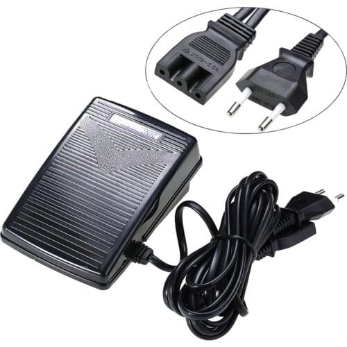 EU Plug 110-220V Black Home Sewing Machine Foot Control Pedal With Power Cord Pedal Control for juki SINGER Foot Controller