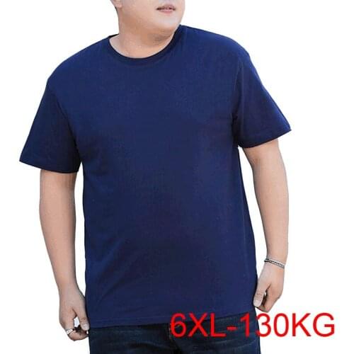 Summer Oversized t-shirt men 6XL 5XL Bust 134cm cotton Men t-shirt