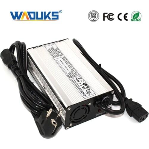 WAOUKS 37.8V 3A Li-ion Battery Smart Charger For 9S 33.3V Li-ion Battery High Power Wide voltage
