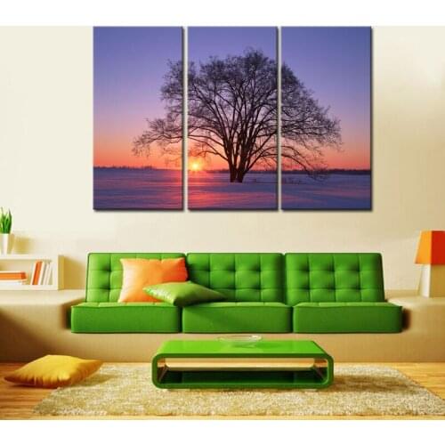 The Sunset HD Giclee Canvas Print Wall Picture for Living Room Waterproof Ink Spray Painting Modern Landscape Decoration Picture