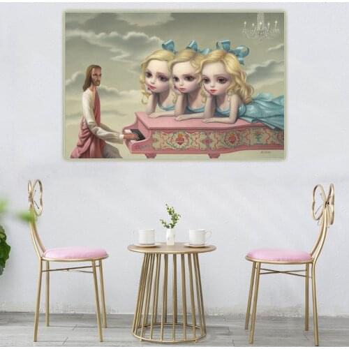 Holover Mark Ryden"The Piano Player"Canvas Oil Painting Childish & Weird Modern Pop Art Picture Poster Home Decor Aesthetic