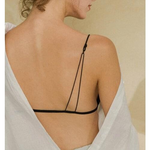 Fashion of French Backless Bra with Slender Shoulder Strap and Beautiful Back Bra with Front Button and Ultra-thin Bra