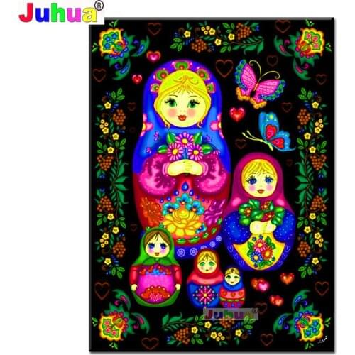 Diy Diamond Russia Kit Doll 5d diamond mosaic Angel diamond painting cross stitch embroidery full round drill Portrait home Art
