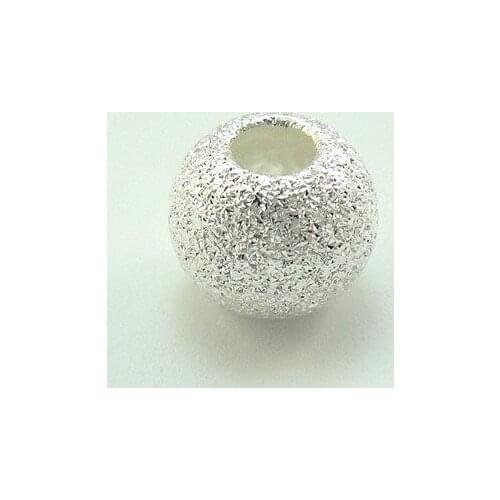 Wholesale 100pcs solid 925 Sterling silver jewelry Bead 3mm Matte Silver Bead For jewelry making