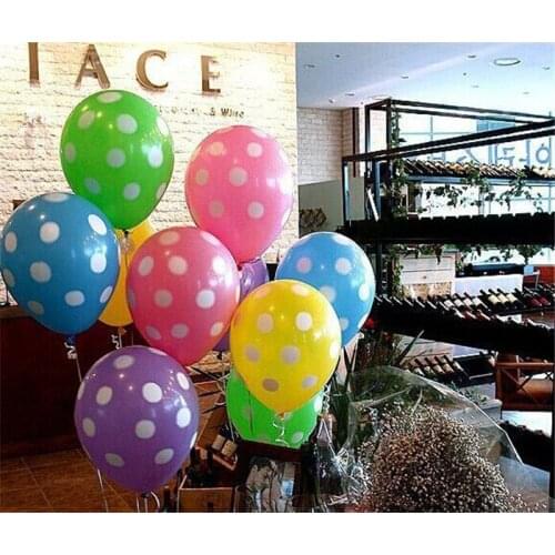 Wholesale 3000pcs/lot 12 inch Mixed colors Latex Balloons Polka Dot Pearl Birthday Wedding Festival supplies