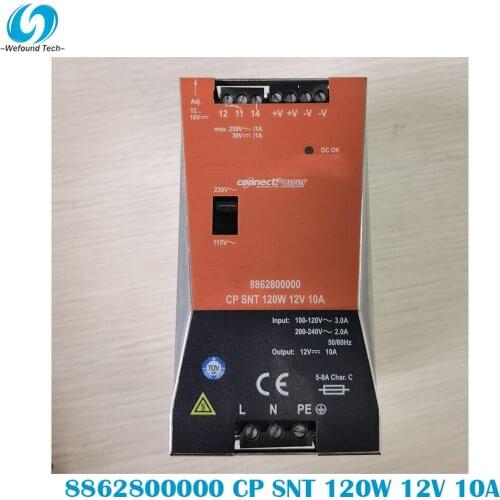 Original Weidmüller 8862800000 CP SNT 120W 12V 10A Rail Switching Power Supply Single Phase, 100% Tested BeforeShipment