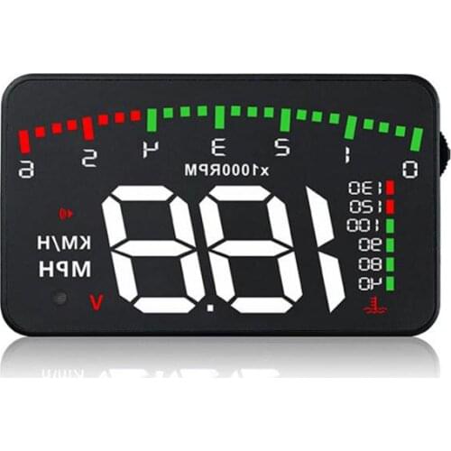 Car HUD Head Up Display OBD2 Overspeed Warning System RPM Speed Projector Device Windshield Auto Electronic Voltage Alarm