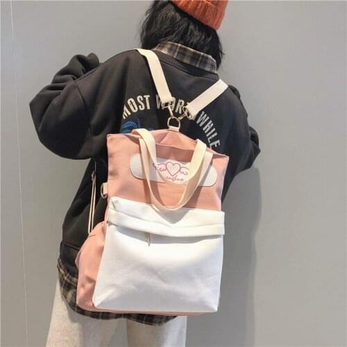 New Backpack Canvas Backpack Male Mochila Escolar Girls School Bags Casual Backpack for teens Ladies Shoulder bag with zipper