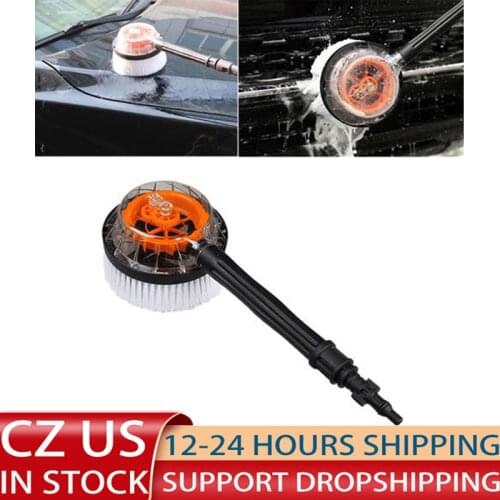 With Adapter 360 Degree Car Rotating Round High Pressure Water-Gun Cleaning Car Wash Brush Windshield Cleaning Tool For Karcher