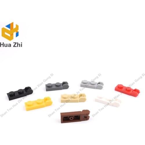 10PCS 44302 Hinge Plate 1 x 2 Locking with 2 Fingers On End, with Groove Building Blocks Parts MOC DIY Education Brick