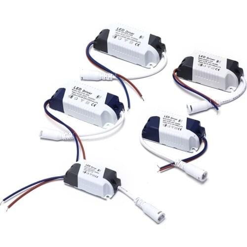 LED Driver DC plug 3W 5W 7W 12W 18-24W 300mA Adapter Power Supply Light Transformer Switch for LED Down light Panel Lighting