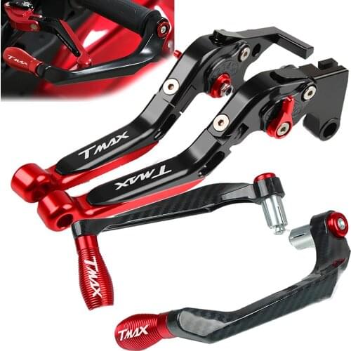 TMax logo Motorcycle 7/8 22mm Handlebar Brake Clutch Levers Protector Guard for Yamaha TMAX 500/530 2001-2008 2009 2010 T-Max500
