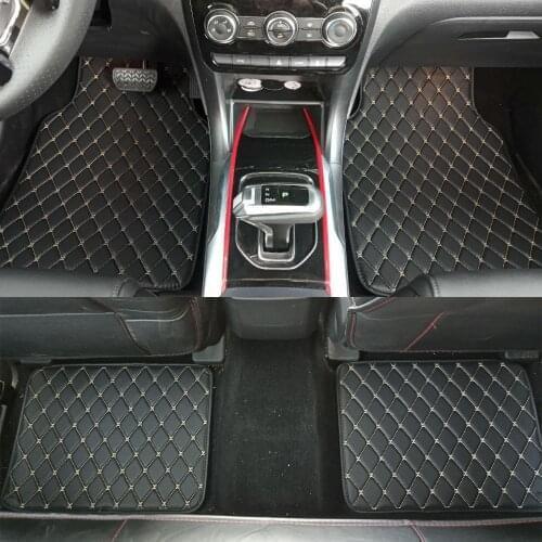 Universal car floor mats for BMW X5 E70 F15 PVC Leather anti slip waterproof car styling full cover rugs Fox carpet liners