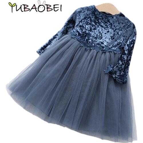 Lace Chiffon Dress Age For 4 -14 Yrs Teenage Girls Spring Clothes Big Girls Princess Costume Long Sleeve Dress Party Frocks