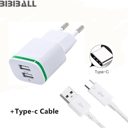 USB C 3.1 2-port LED usb charger + 2A type C Fast charging USB for SAMSUNG Galaxy s8 s9 plus Vernee v2 pro Mars , Apollo Lite