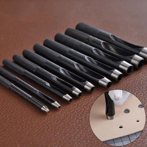 1mm-10mm High Quality Round Hollow Hole Punch Metal Gaskets Plastic Rubber Tools for Watch Bands Belts