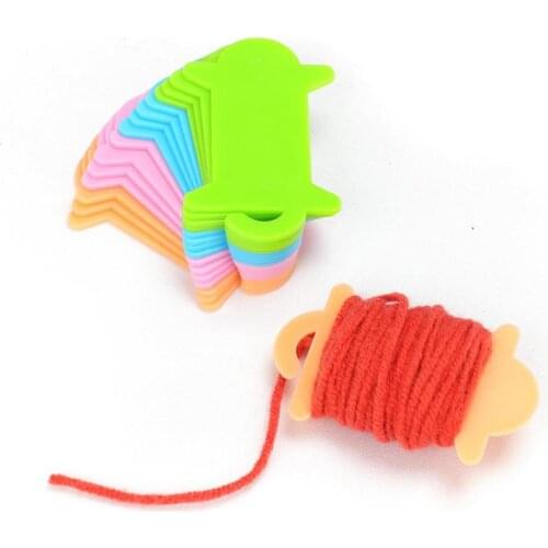 10Pcs/pack Plastic Colorful Floss Bobbins for Cross Stitch Embroidery Cotton Thread Craft DIY Sewing Storage