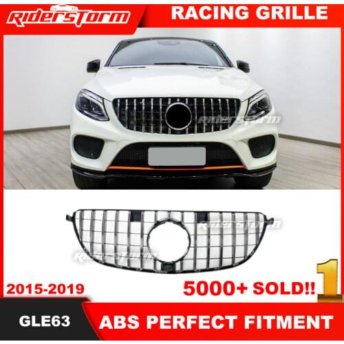 For mercedez benz GLE CLASS GTR Grille Front Bumper Grill SUV GLE 63 2015-2018 for GLE63 amg car GT grille raing grill
