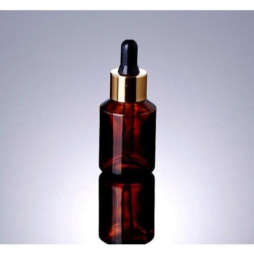 300pcs 30ml Amber Glass Dropper Bottle Refillable Tea Tree Oil Essential Aromatherapy Perfume Container Liquid Pipette Bottle