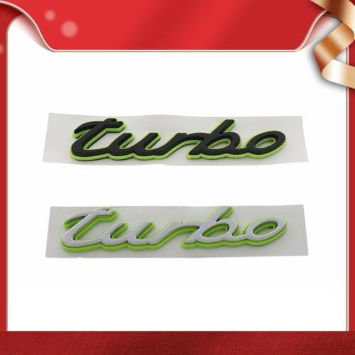 3D Premium Green Black turbo for Panamera Turbo E-Hybrid car Hood Fender trunk Rear Bonnet Nameplate Decal Emblem Badge Sticker