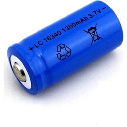 4Pcs 1300mAh Rechargeable 3.7V Li-ion 16340 Batteries CR123A Battery LED Flashlight Travel Wall Charger For 16340 CR123A