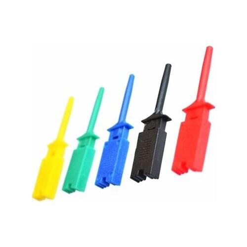 5 Pcs New 5 Colours Hook Clip Mini Grabber Test Probe for SMD IC Multimeter DIY