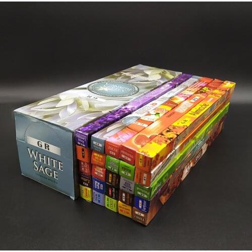 Tibetan White Sage Incense Sticks Joss Sticks 12/25 Small Tubes Wholesale Lots Bulk Indian Incense Coconut Musk Stick Incense